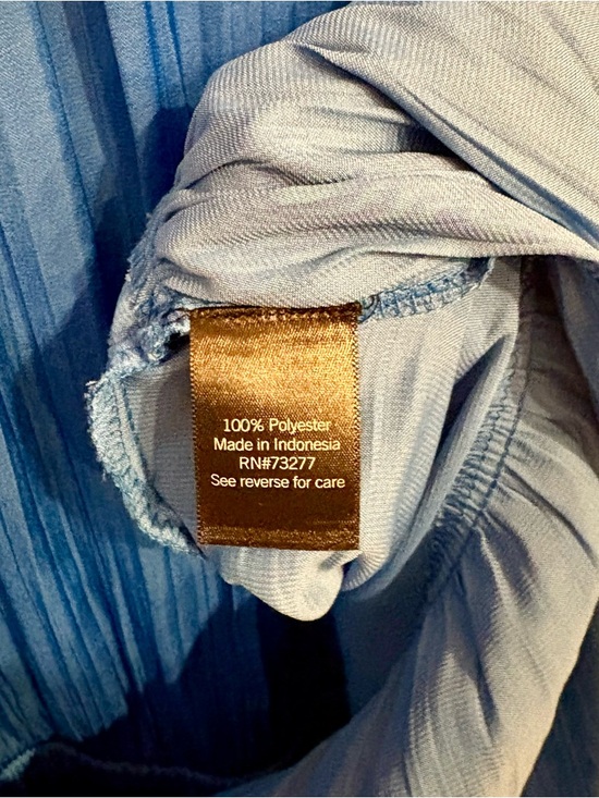 Simply Vera Vera Wang Blue Pleated Flutter Sleeve Mini Dress XL - Picture 5 of 7